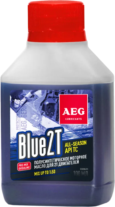 AEG Blue2T Semi Synthetic 2T Motor Oil, 100 мл, арт. 33200